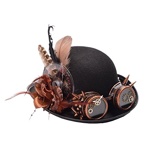 BLESSUME Sombrero Steampunk Gótico Chistera