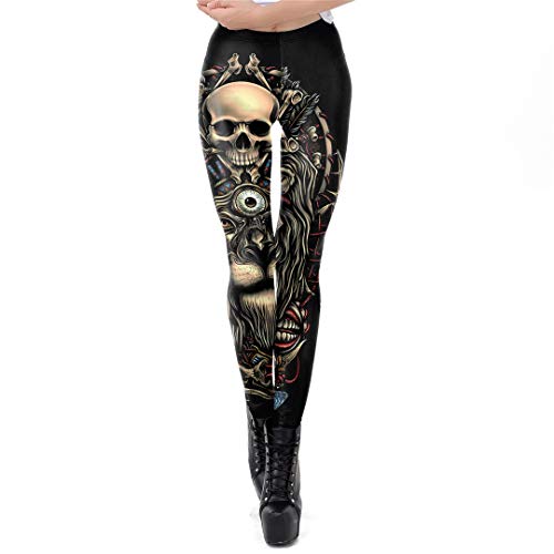 JSR-Hoodie Pantalones Mujeres Punk Legging Estilo gótico león Retro Steampunk de la Vendimia Leggins Tobillo