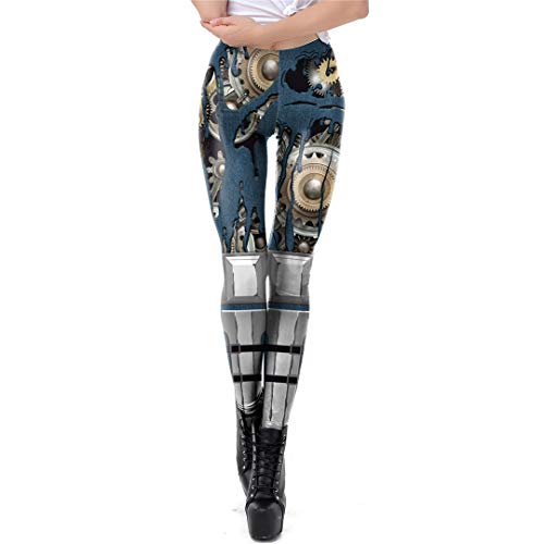 JSR-Hoodie Entrenamiento de la Mujer Punky Retro Leggings Leggins Aptitud Steampunk Engranaje mecánico Pantalones